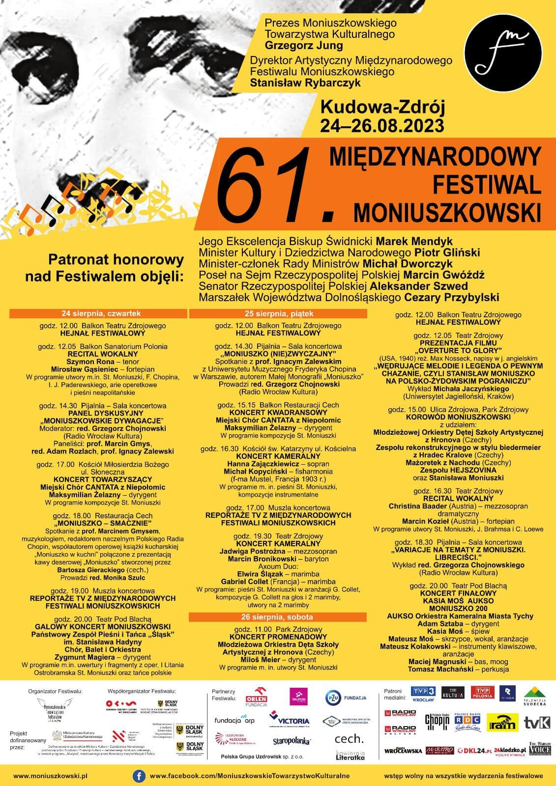 Program 61.Międzynarodowy Festiwal Moniuszkowski